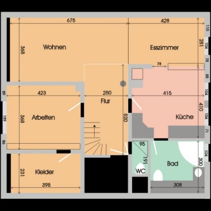 Aufmaß Etage (Vektorgrafik)